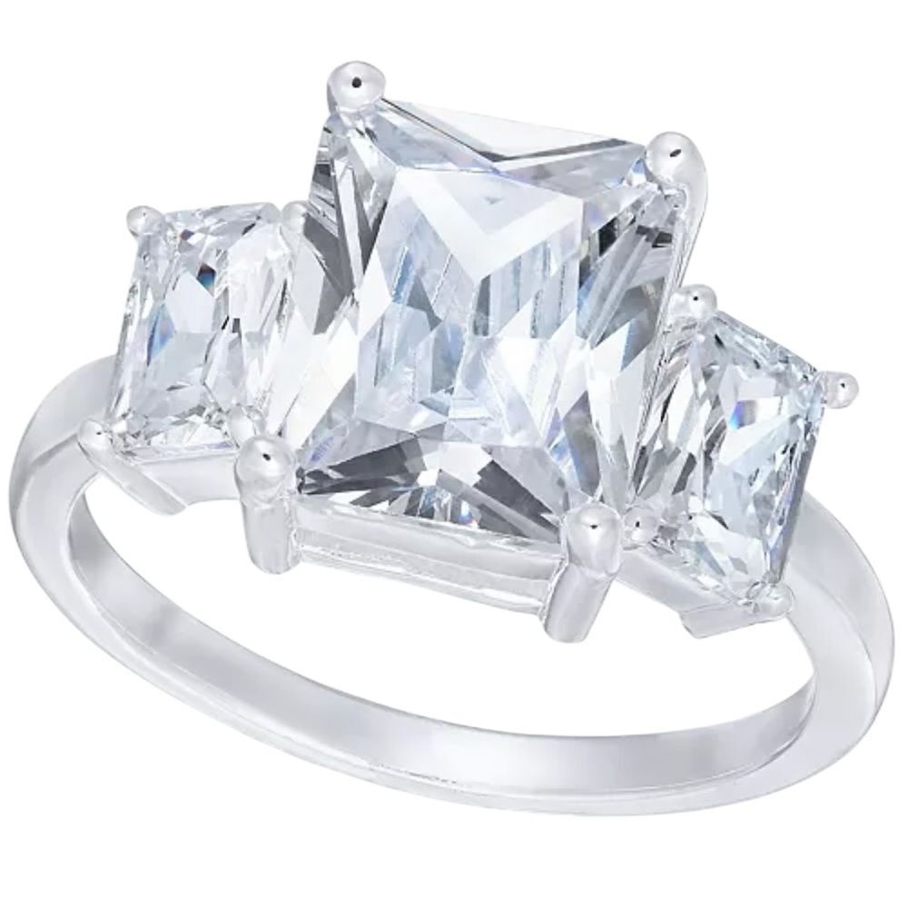 Charter Club
Fine Silver Plate Triple-Crystal Ring Size 9
